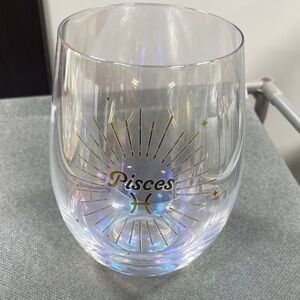 NWOT  Zodiac Pisces Stemless Wine Glass